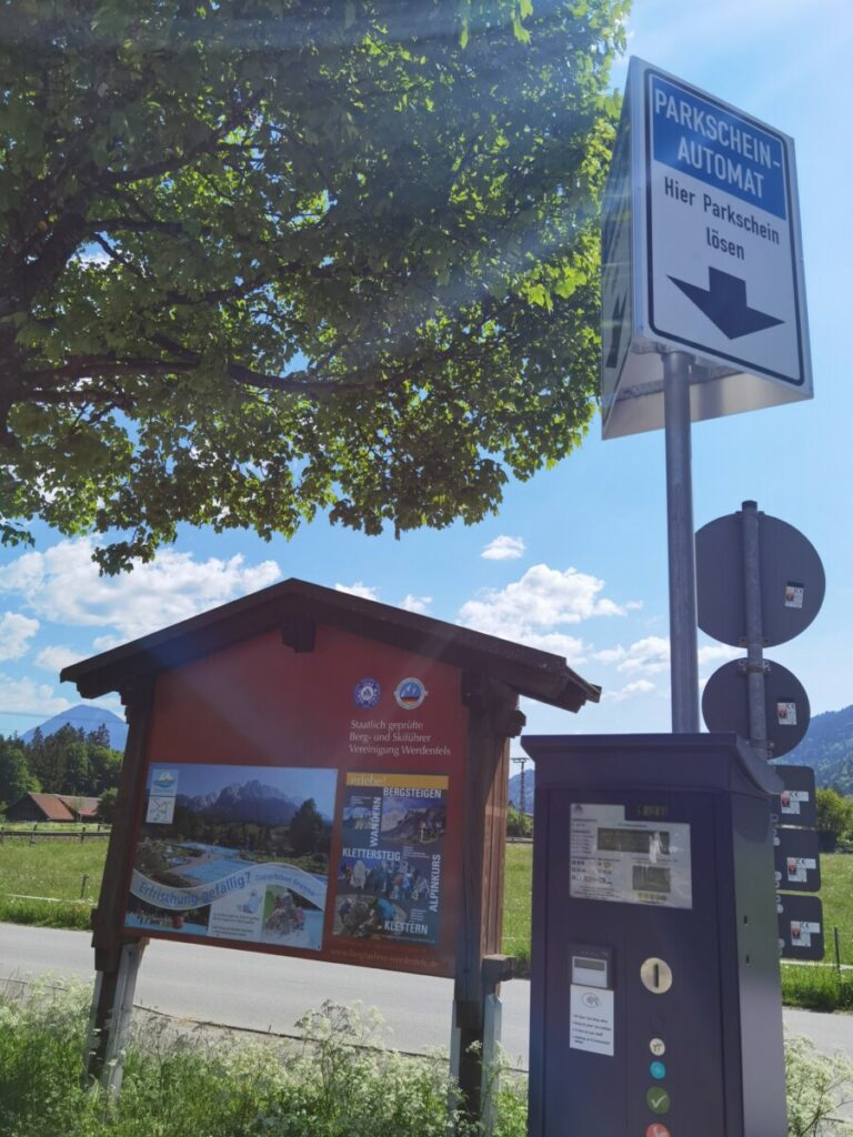 Der Höllentalklamm Parkplatz ist kostenpflichtig - und sehr teuer